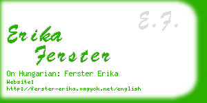 erika ferster business card